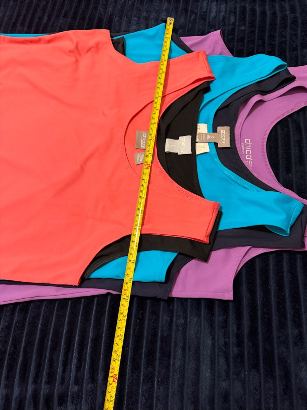 Chico's Tank Top Pack - Orange, Black, Teal, Purple - Picture 4 of 4